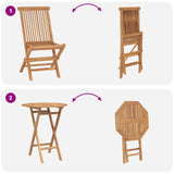 Garden Set 5 pcs Brown Soild Teak Wood 3437403