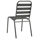 Outdoor Chair Set of 2 Dark Grey E-coated and powder-coated steel 44257