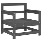 Garden Chairs 2 pcs Grey Solid Wood Pine 825494