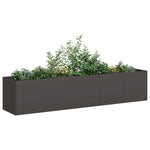 ZNTS Planter Black 200x40x40 cm Cold-rolled Steel 860682