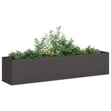 Planter Black 200x40x40 cm Cold-rolled Steel 860682