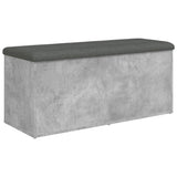 Storage Bench Concrete Grey 102x42x45 cm Engineered Wood 835057