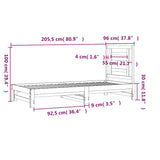 Pull-out Day Bed without Mattress White 2x cm 3108603
