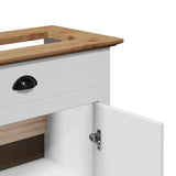 Bathroom Sink Cabinet BODO White and Brown 70x35x80 cm 4016864