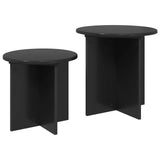 Side Table Set with Storage 2 pcs Black Oak Engineered Wood 8001011