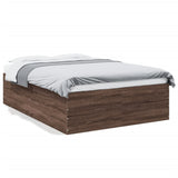 Bed Frame without Mattress Brown Oak 135x190 cm Double 3280950