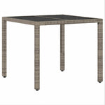 Garden Dining Set 5 pcs Grey Poly rattan 3334872