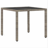 Garden Dining Set 5 pcs Grey Poly rattan 3334872