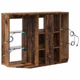 Corner LED TV Cabinet 100x40x68cm Old Wood Engineered Wood 889793