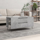 Coffee Table Concrete Grey 102x44.5x50 cm Engineered Wood 831000