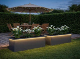 Garden Planter with LED 2 pcs Antracite 30 x 100 x 30 cm Steel 8008117