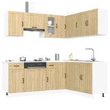 ZNTS 11 Piece Kitchen Cabinet Set Kalmar Sonoma Oak Engineered Wood 3314944