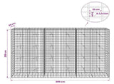 Gabion with 3.5 mm Wire and 5x10 cm Mesh 300x20x200 cm 3462672
