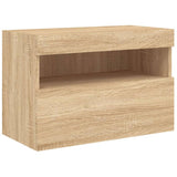 7 Piece TV Wall Cabinet Set with LED Lights Sonoma Oak 3216773