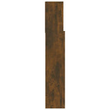 Headboard Cabinet Smoked Oak 120x19x103.5 cm 817246
