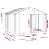 Dog House Anthracite 116.5x153x81.5 cm Galvanised Steel 171541