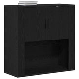 Wall Cabinet Black oak 80 x 33 x 80 cm Engineered wood 862116