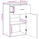 Storage Cabinet Brown Oak 56.5x39x90 cm Engineered Wood 840715