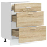 Kitchen Base Cabinet Lyon Sonoma Oak Engineered Wood 854252