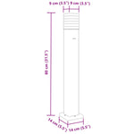 Outdoor Floor Lamp with Outlet Black 80 cm Aluminium 4006407