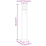 Outdoor Floor Lamp with Outlet Black 80 cm Aluminium 4006407