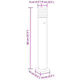 Outdoor Floor Lamp with Outlet Black 80 cm Aluminium 4006407
