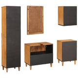 Bathroom Furniture Set with Drawer 5 pcs Brown Engineered Wood 3310069