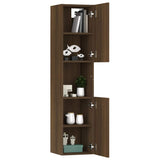 Bathroom Cabinet Brown Oak 30x30x130 cm Engineered Wood 815641