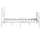 Bed Frame without Mattress White 120x190 cm Small Double Solid Wood 3101059