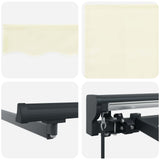 Manual Awning Frame with LEDs Cream and Anthracite 5 x 3 m 3420915