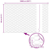 Welded Wire Fence with Spikes 100 x 0.8 m 3353446