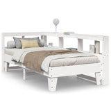 Bookcase Bed without Mattress White 75x190cm Solid Wood Pine 3324563