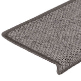 ZNTS Stair Mats Self-adhesive Sisal-Look 30 pcs 65x21x4 cm Grey and Beige 3365884