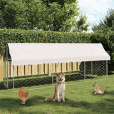 Outdoor Dog Kennel with Roof 400x100x150 cm 171497