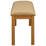 Dining Bench 95 x 32 x 45 cm Solid Oak Wood Beige 42039172