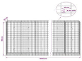 Gabion with 3.5 mm Wire and 5x10 cm Mesh 1050x50x150 cm 3462855