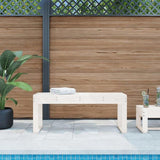 Garden Bench White 110x38x45 cm Solid Wood Pine 825094