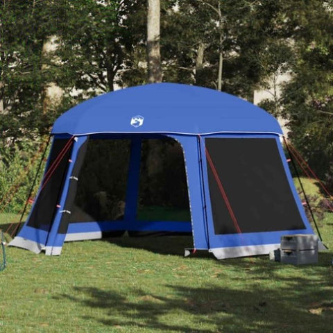 ZNTS Pool Tent with Removable Fly & Mesh Walls Azure Blue 512x458 cm 4100625