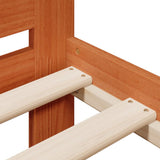 Bed Frame without Mattress Wax Brown 200x200 cm Solid Wood Pine 855462