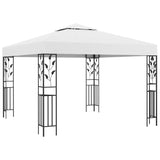 ZNTS Gazebo with LED String Lights 3x3 m White 3070311