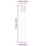Outdoor Floor Lamp Black 110cm Stainless Steel 4006363