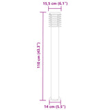 Outdoor Floor Lamp Black 110cm Stainless Steel 4006363