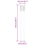 Outdoor Floor Lamp Black 110cm Stainless Steel 4006363