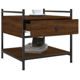 Coffee Table Brown Oak 50x50x50 cm Engineered Wood 833969