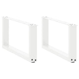 Coffee Table Legs U-Shaped 2 pcs White 70x cm Steel 4013145