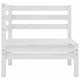 4 Piece Garden Lounge Set White Solid Pinewood 3082618
