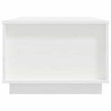 Coffee Table White 100x50x35 cm Solid Wood Pine 813421