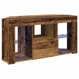 Corner LED TV Cabinet 100 x 40 x 50 cm Old Wood Engineered Wood 889803