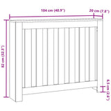 Radiator Cover Black 104x20x82 cm Engineered Wood 852736