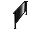 Matte Black Outdoor 4 Level Iron Handrail 56957768